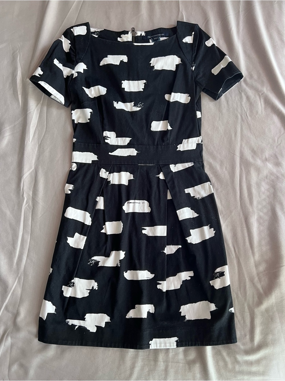 French Connection "Summer Bark" Paint Stroke Mini Dress